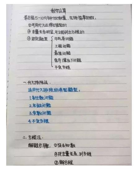 行測(cè)公式記不?。繉W(xué)霸幾張筆記就搞定了！